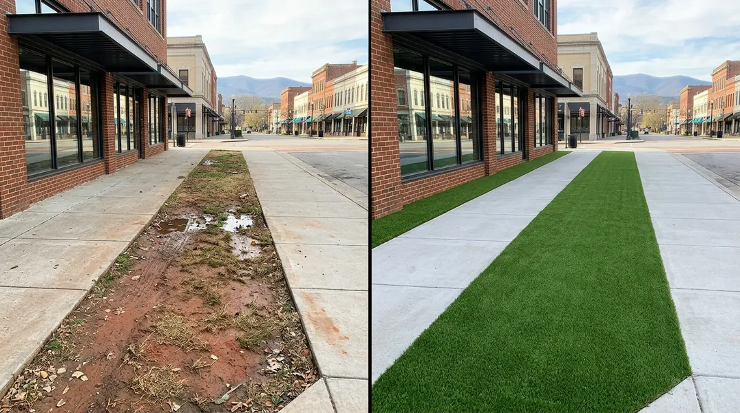 Result artificial grass installation in Knoxville - Knoxville Turf Installation