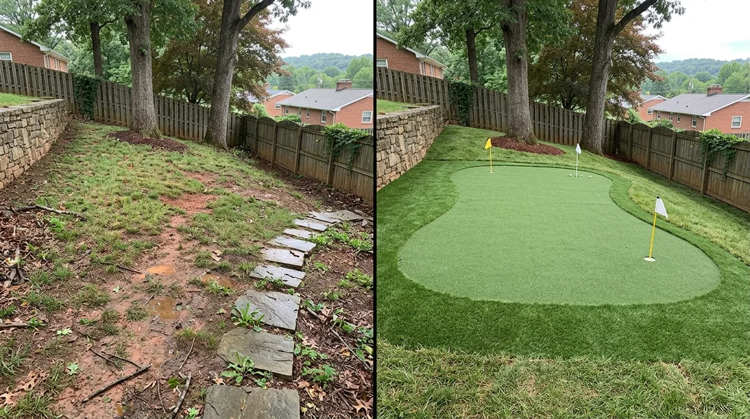 Result artificial grass installation in Knoxville - Knoxville Turf Installation
